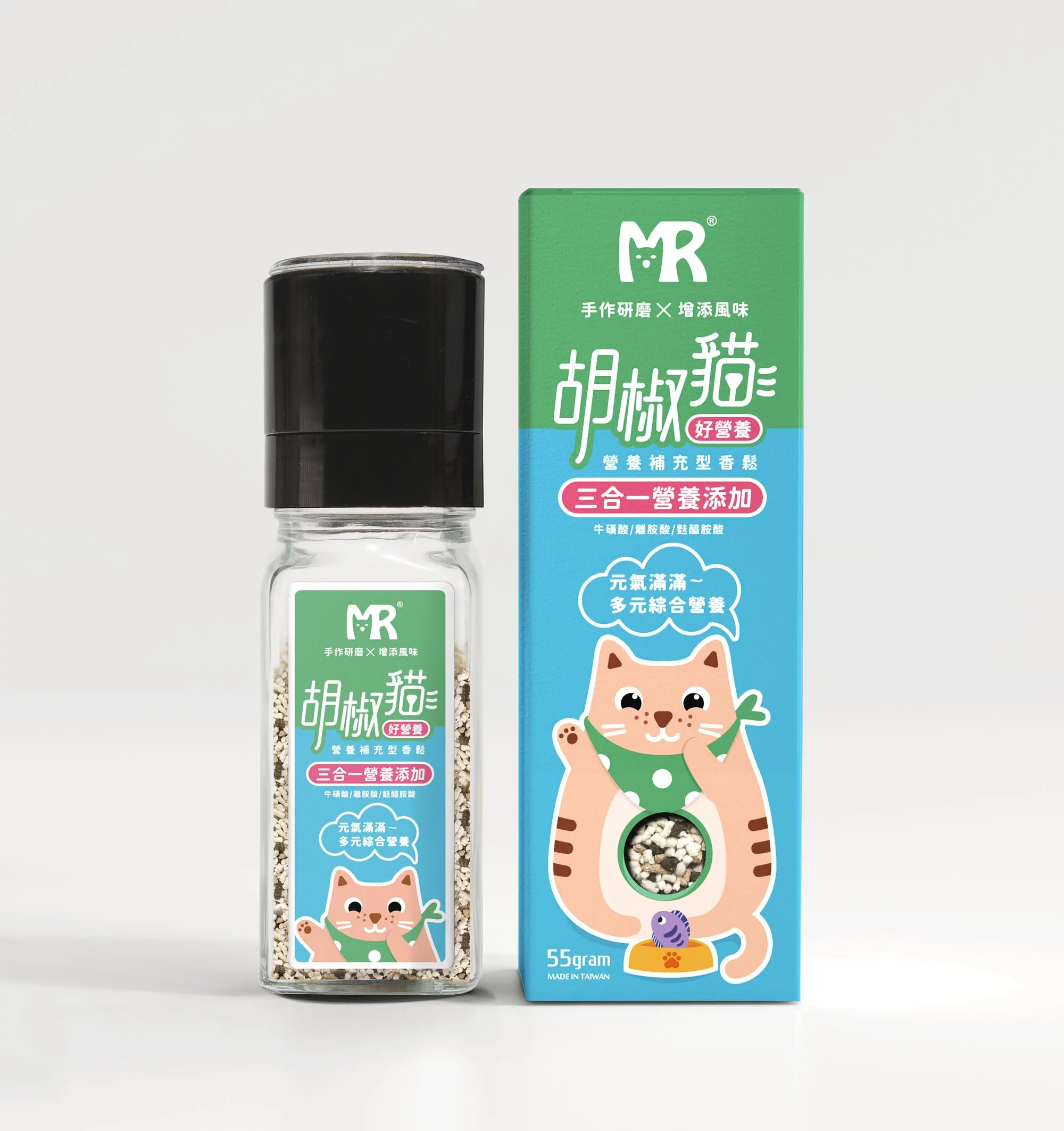 胡椒貓 － 三合一營養添加 牛磺酸/離胺酸/麩醯胺酸【貓專用營養補充型香鬆】